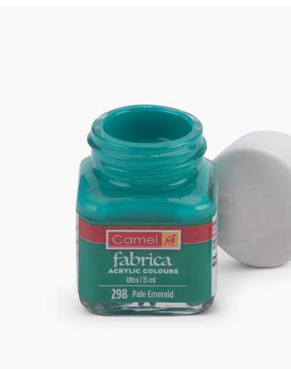 Camel Fabrica Acrylic Colours, Individual bottle of Pale Emerald in 15 ml